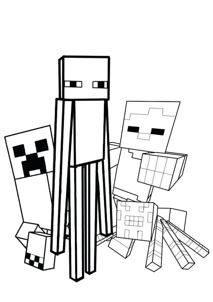 Minecraft pro 6leté Děti omalovánka
