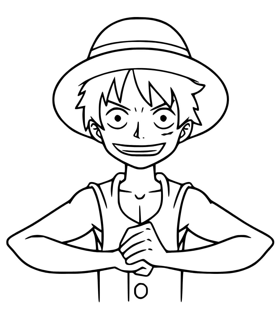 Mocný Luffy omalovánka