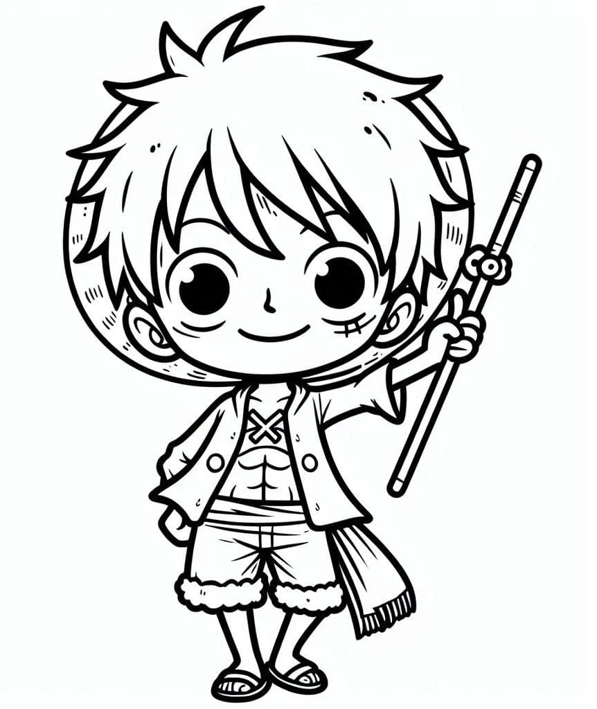 Monkey D Luffy omalovánka