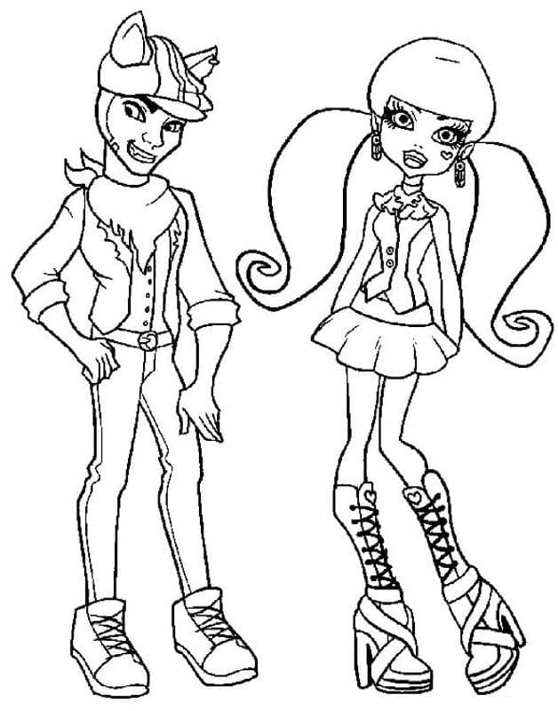 Monster High Vymalovatelné pro Děti omalovánka