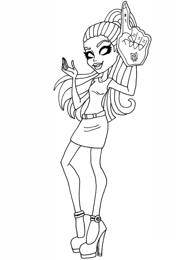 Monster High Zdarma Tisknutelné omalovánka