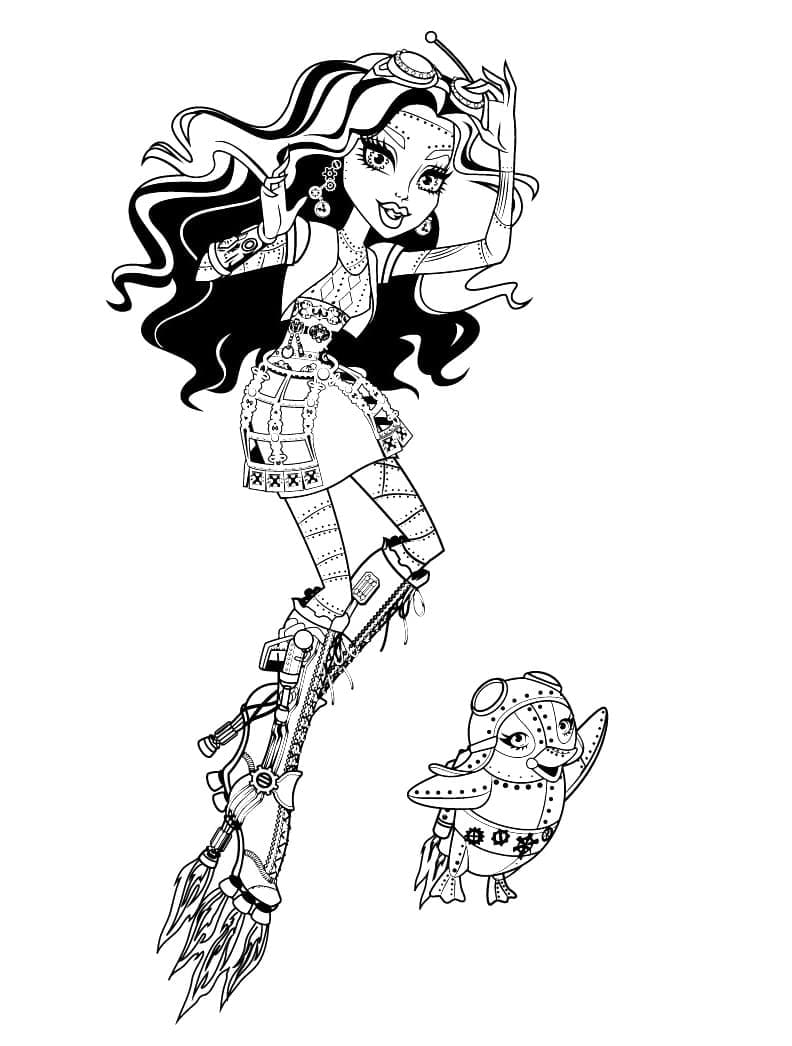 Monster High Zdarma pro Děti omalovánka