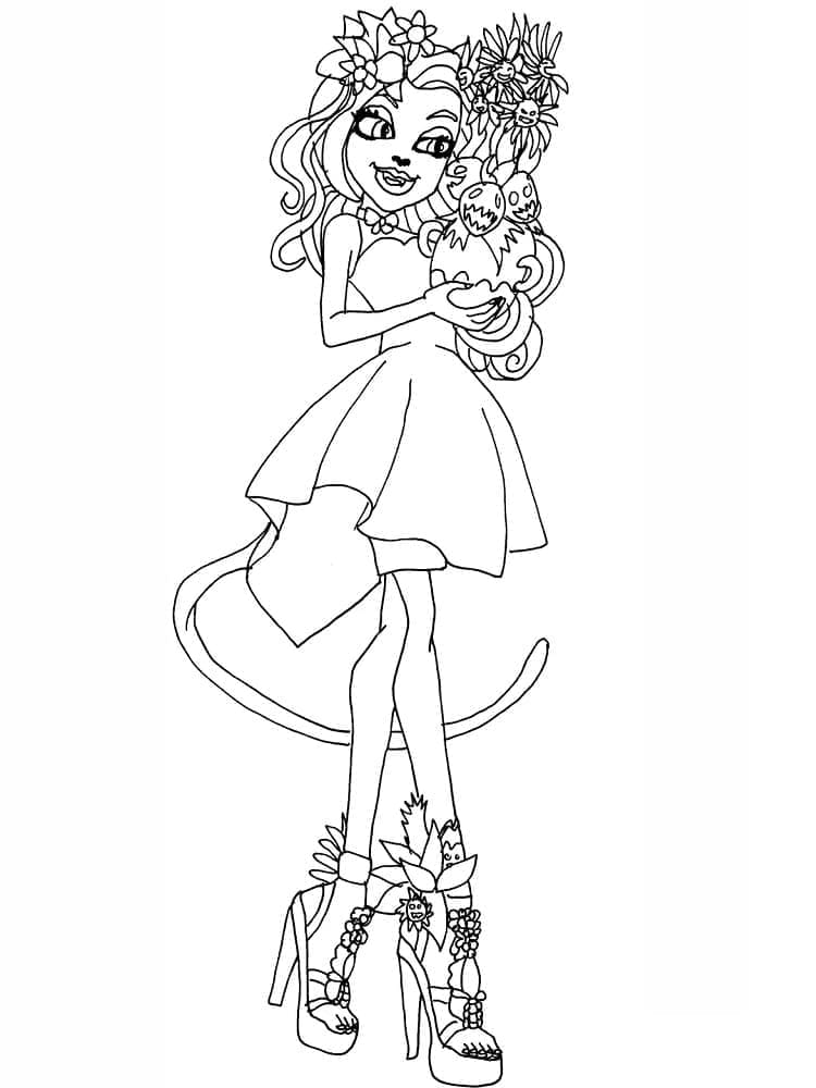 Monster High pro 5leté Děti omalovánka