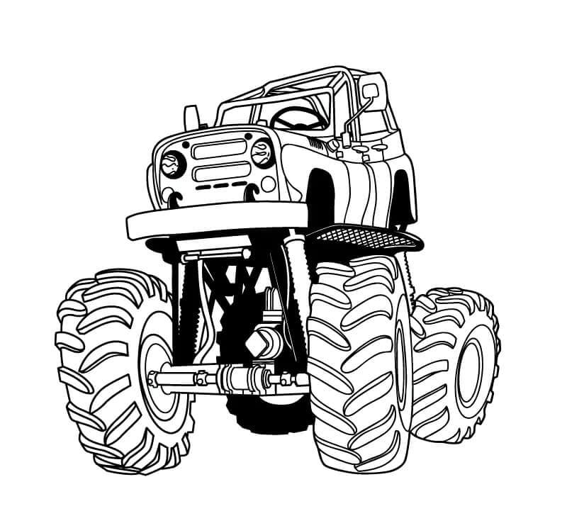 Monster Truck Obrázek omalovánka