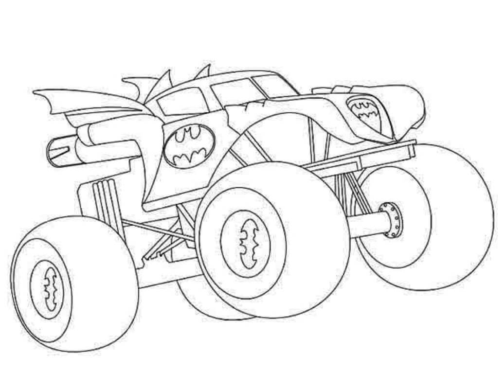 Monster Truck Zdarma pro Děti omalovánka