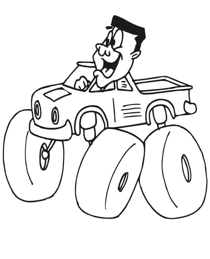 Monster Truck k Tisku omalovánka