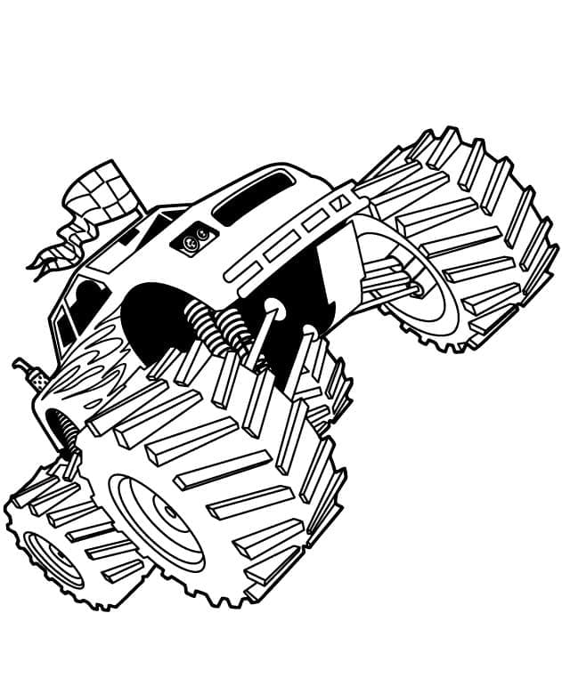 Monster Truck pro 2leté Děti omalovánka