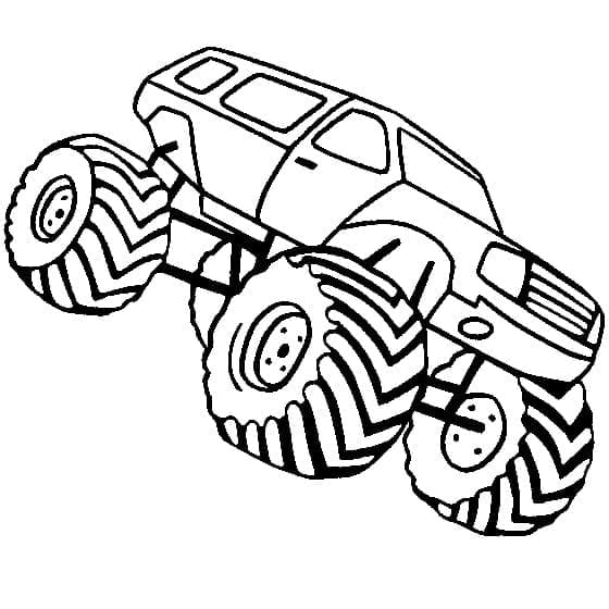 Monster Truck pro 5leté Děti omalovánka