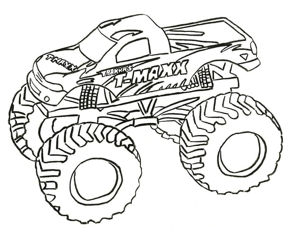 Monster Truck pro Děti omalovánka