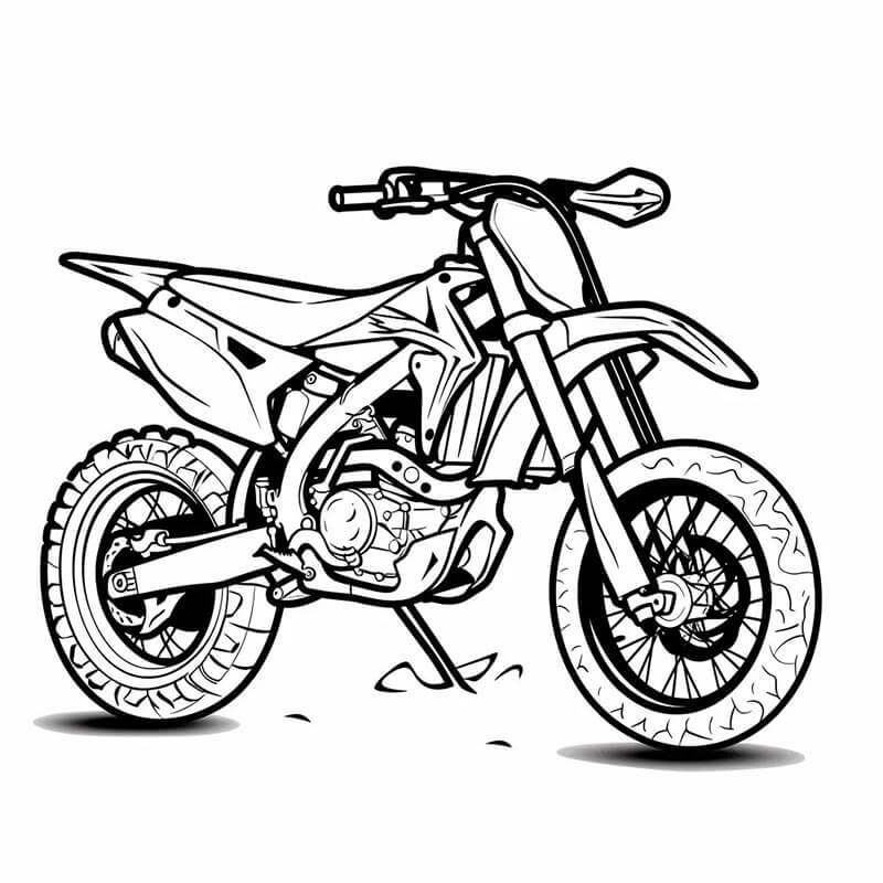 Motocykl Tisknutelný Zdarma omalovánka