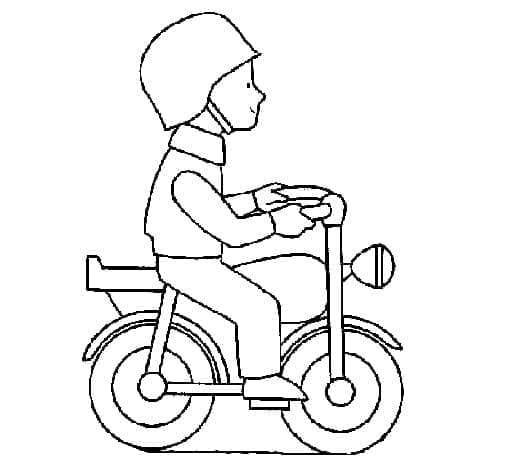 Motocykl Zdarma Tisknutelný omalovánka