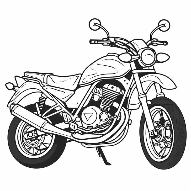 Motocykl Zdarma Vymalovatelné Obrázek omalovánka