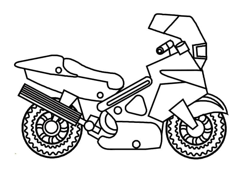 Motocykl pro Děti omalovánka