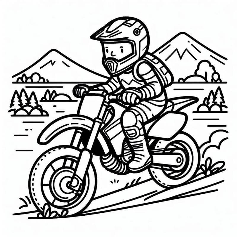 Motocykl omalovánka