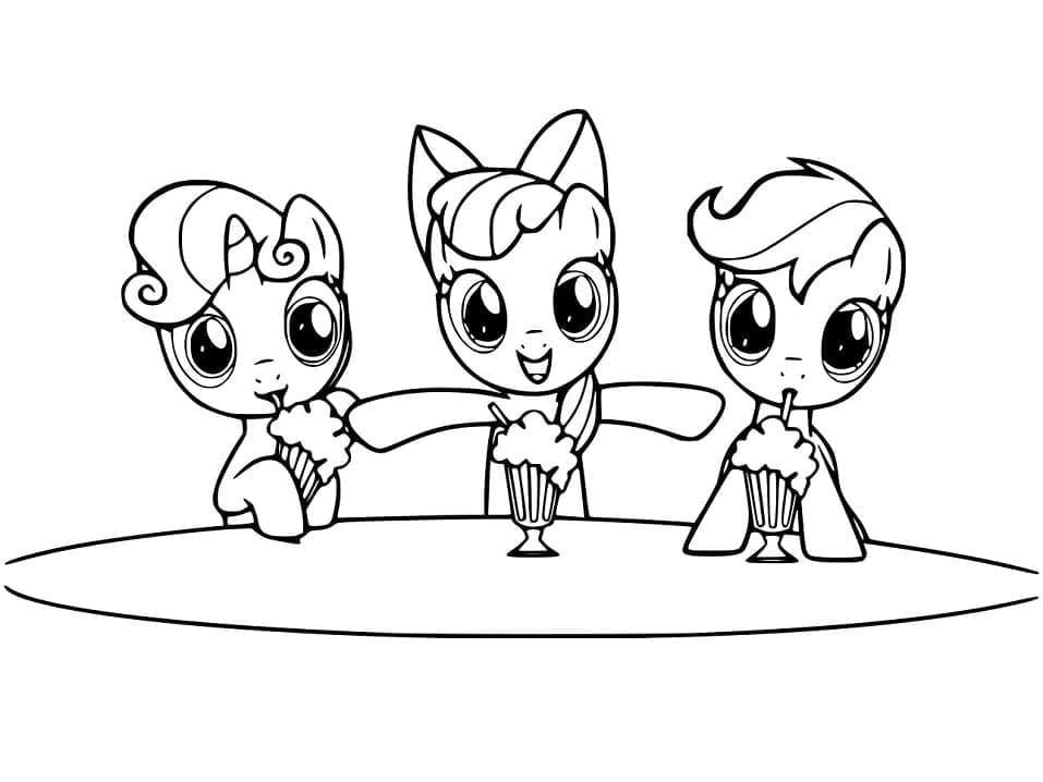 Můj malý Pony pro 2leté Děti omalovánka