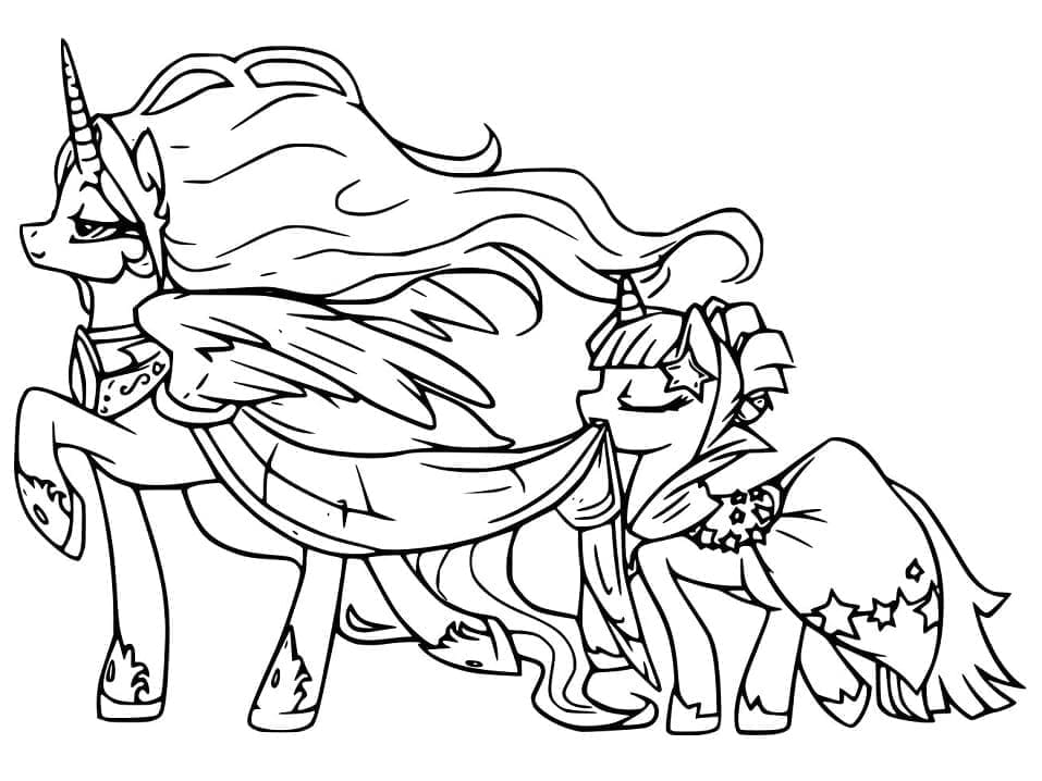 Můj malý Pony pro 4leté Děti omalovánka