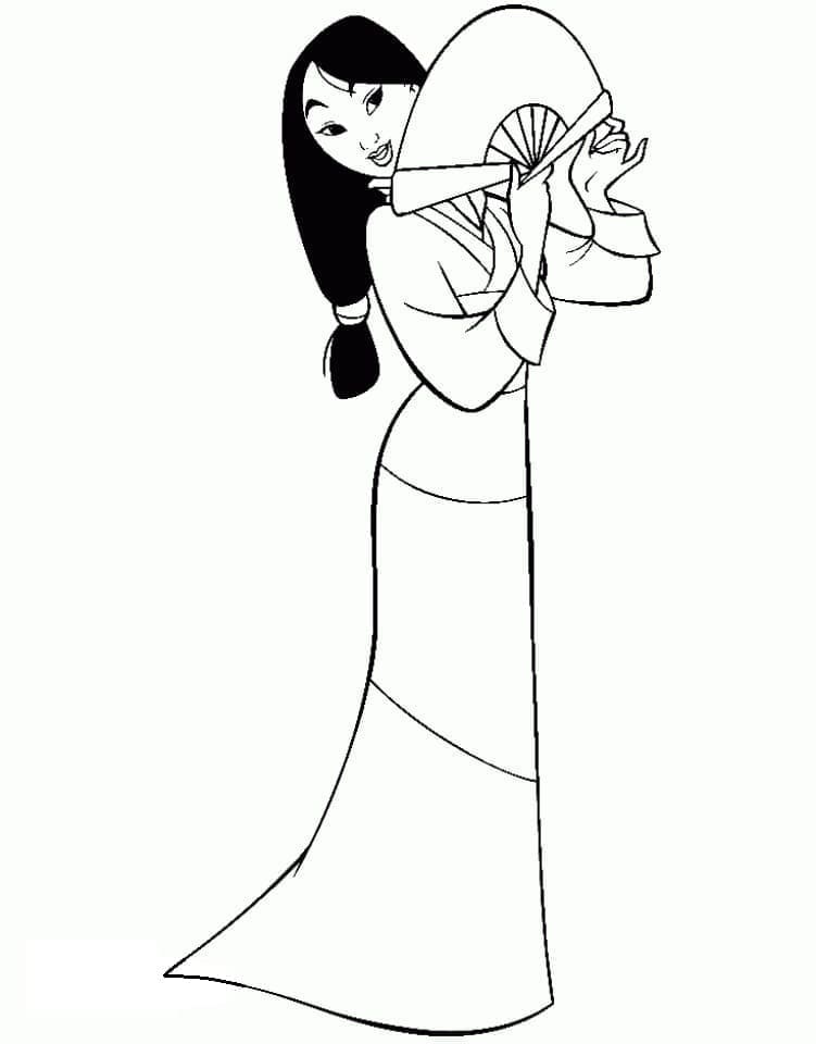 Mulan (2) omalovánka