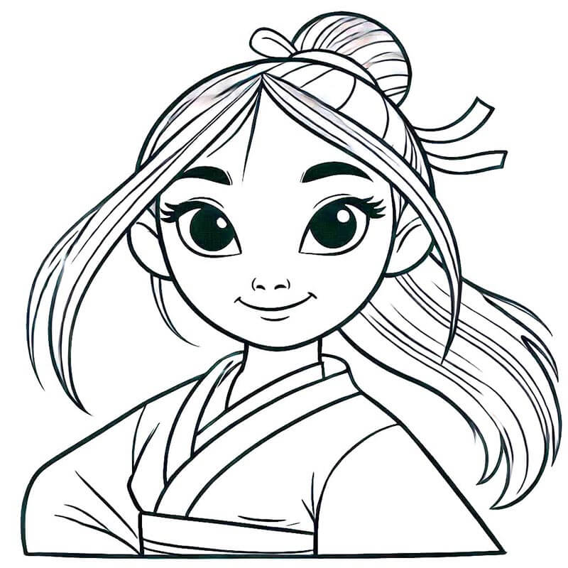 Mulan Disney omalovánka