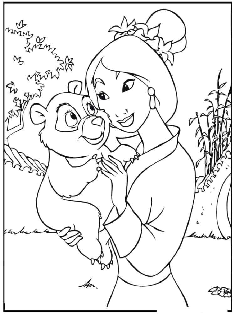 Mulan Obrázek omalovánka