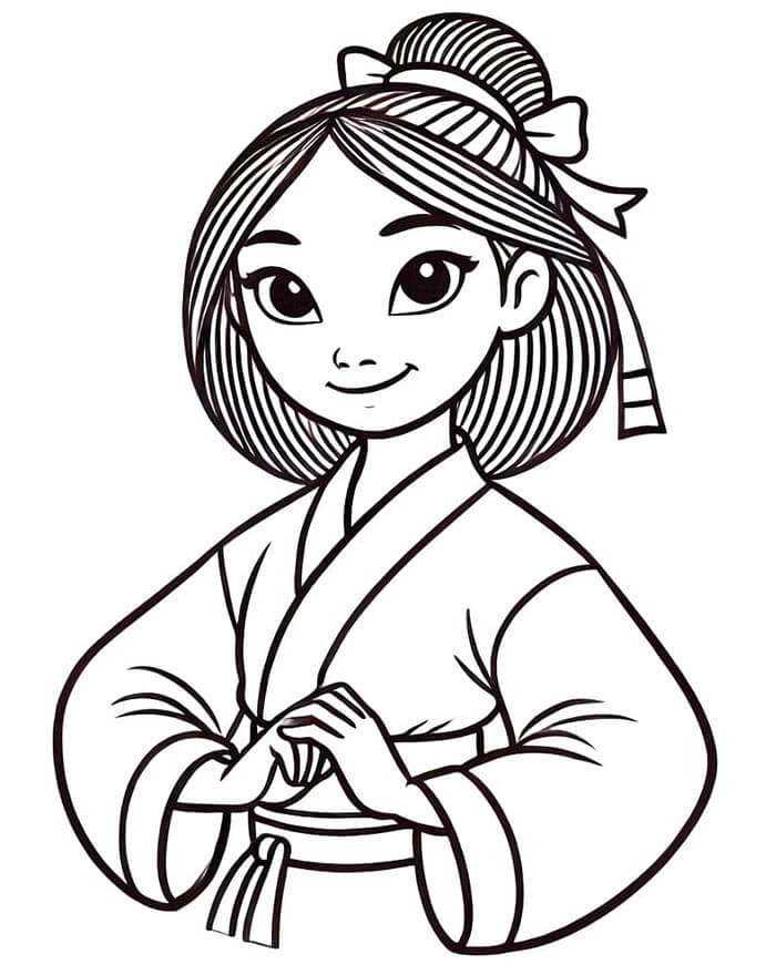 Mulan Zdarma omalovánka