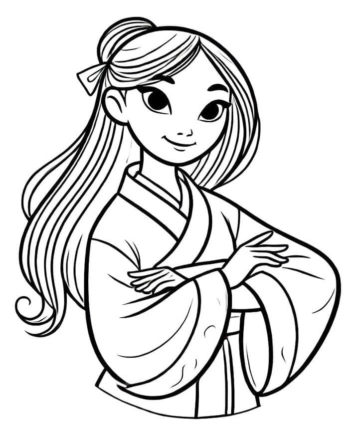 Mulan k Tisku omalovánka