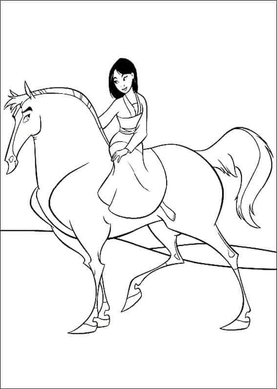 Mulan pro 4leté Děti omalovánka