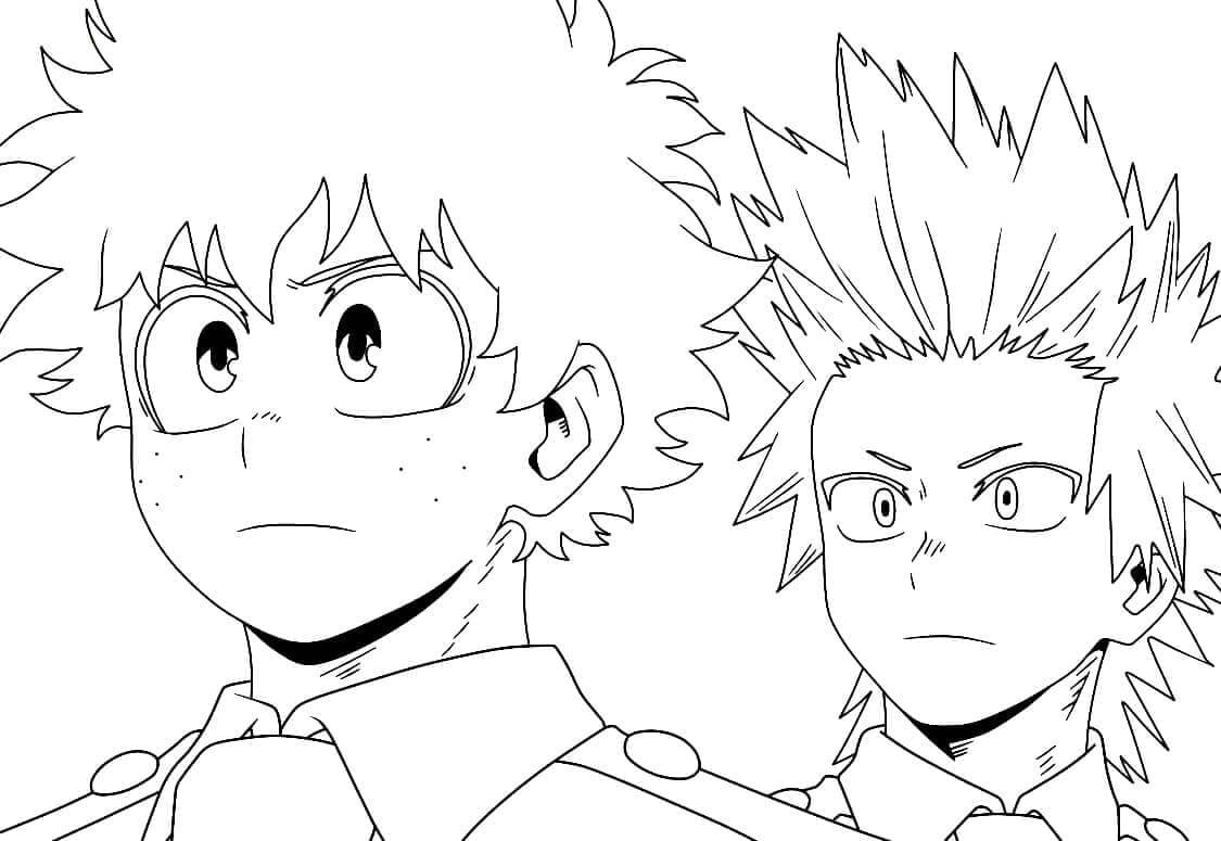 My Hero Academia Tisknutelná Zdarma omalovánka