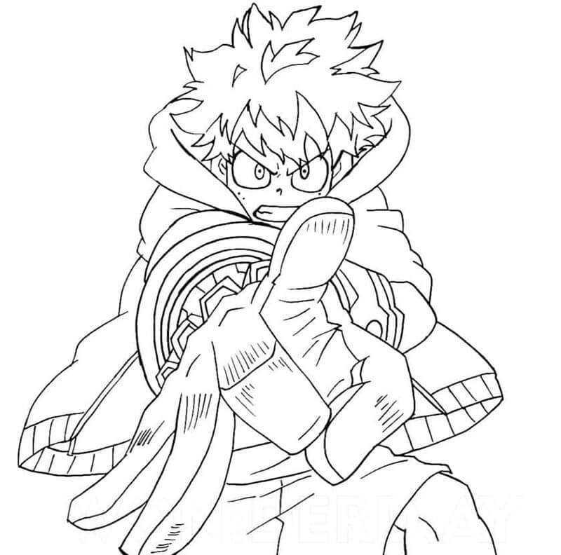 My Hero Academia Zdarma Vymalovatelné Obrázek omalovánka