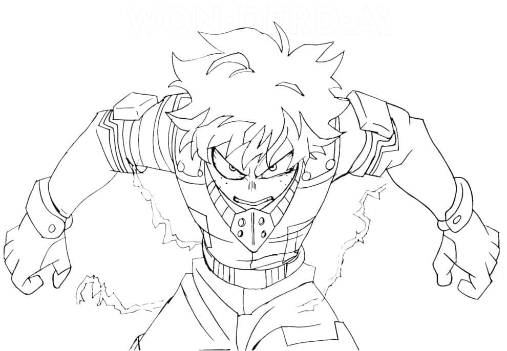 My Hero Academia k Vymalování omalovánka
