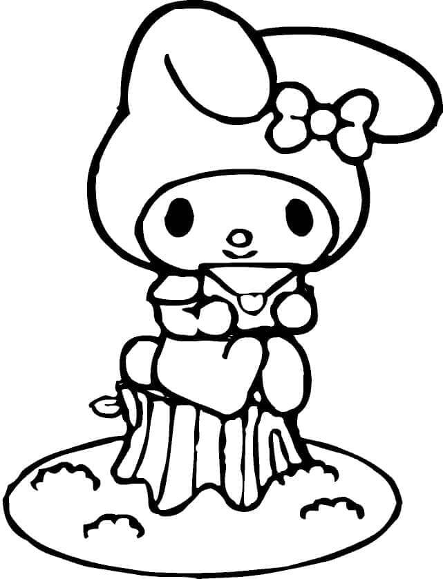 My Melody Tisknutelná Zdarma omalovánka