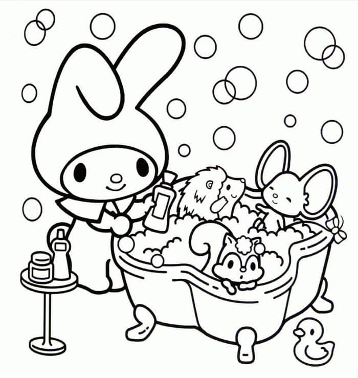 My Melody Tisknutelná pro Děti omalovánka