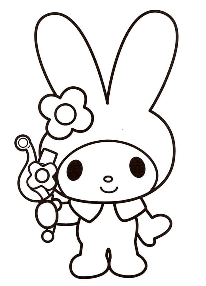 My Melody k Vymalování omalovánka