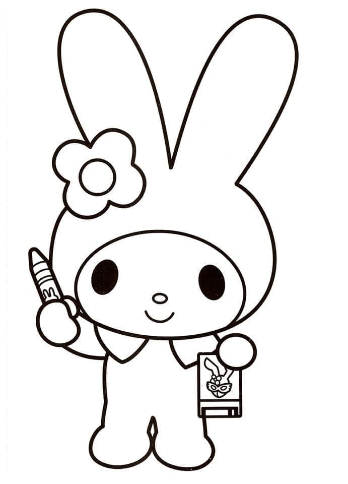 My Melody pro 1leté Děti omalovánka