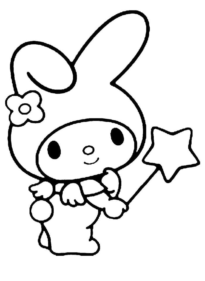 My Melody pro 3leté Děti omalovánka
