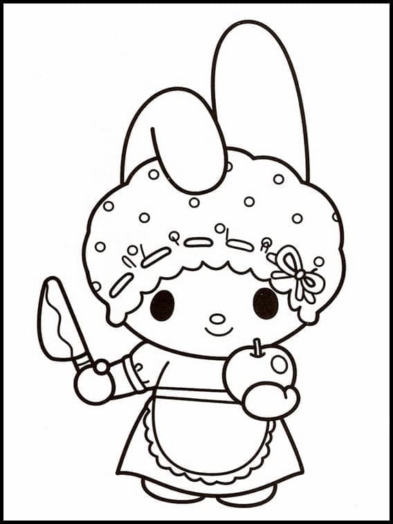 My Melody pro 6leté Děti omalovánka