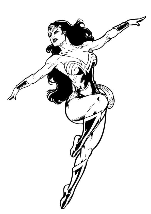 Nádherná Wonder Woman omalovánka