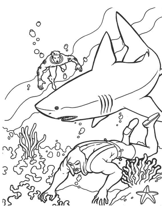 Nádherný Aquaman omalovánka