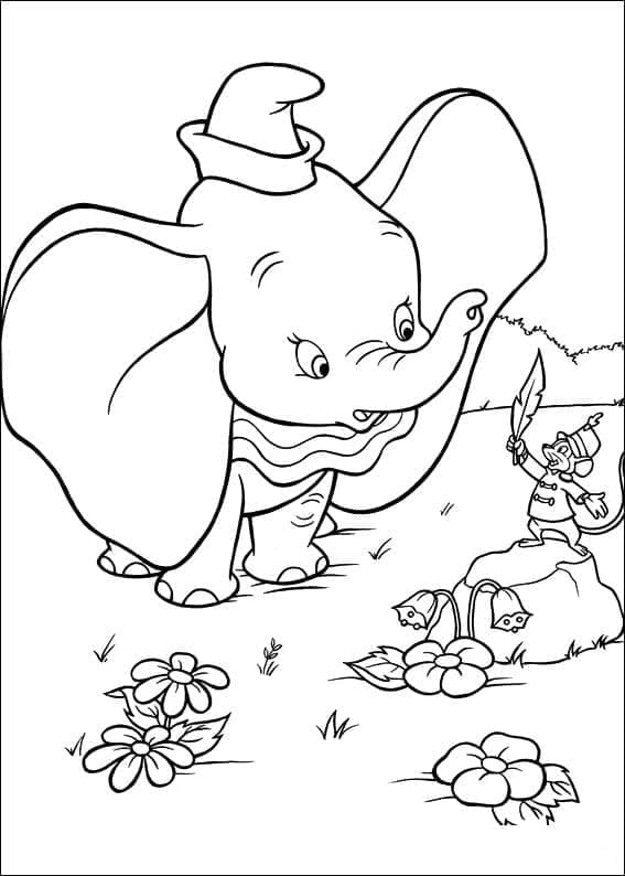 Nádherný Dumbo omalovánka