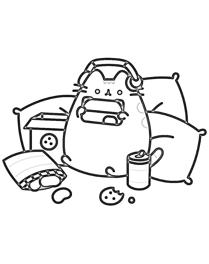 Nádherný Pusheen omalovánka