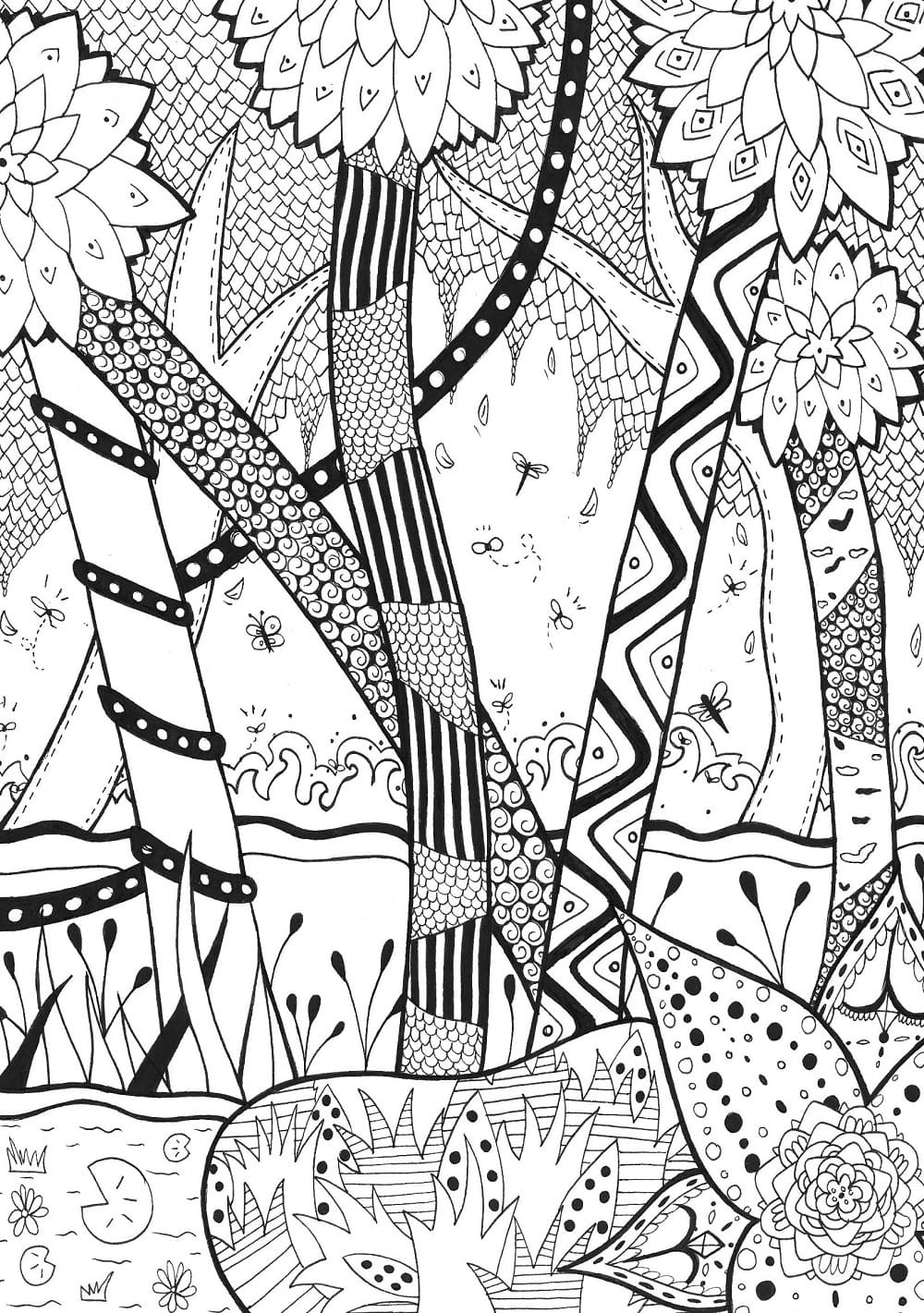 Nádherný Zentangle omalovánka