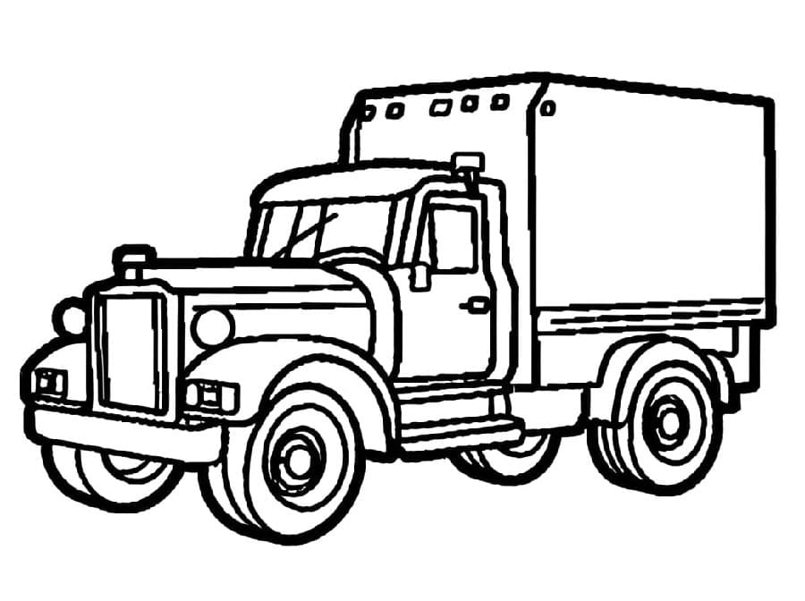 Nákladní Automobil (6) omalovánka
