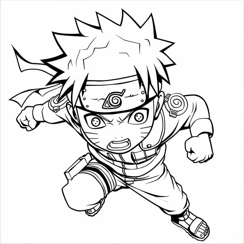 Naruto Tisknutelný Zdarma omalovánka