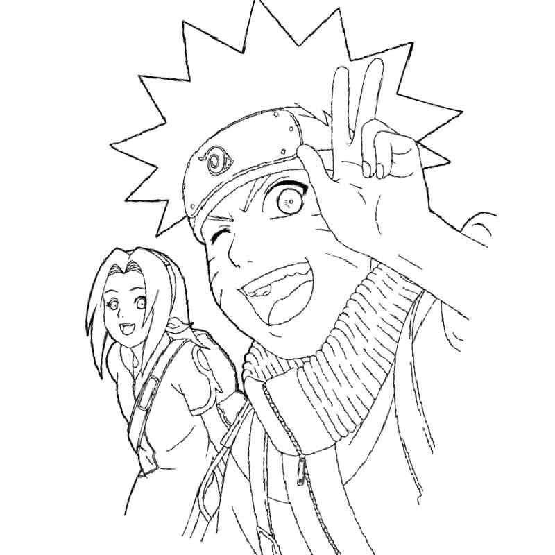 Naruto k Tisku omalovánka