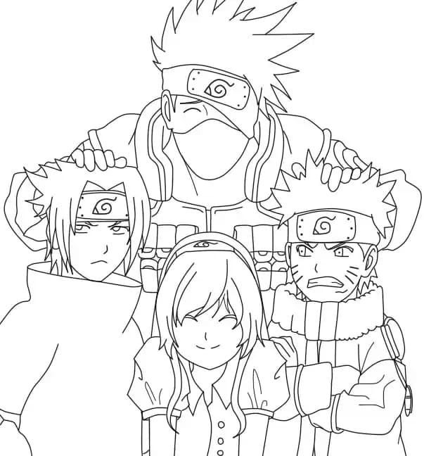Naruto k Vymalování omalovánka