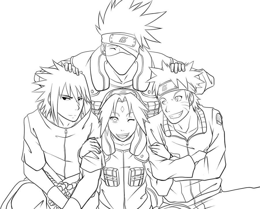 Naruto pro 3leté Děti omalovánka