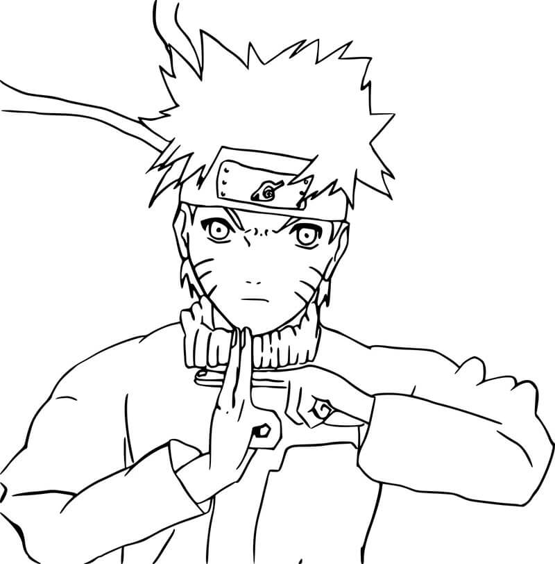 Naruto pro 4leté Děti omalovánka