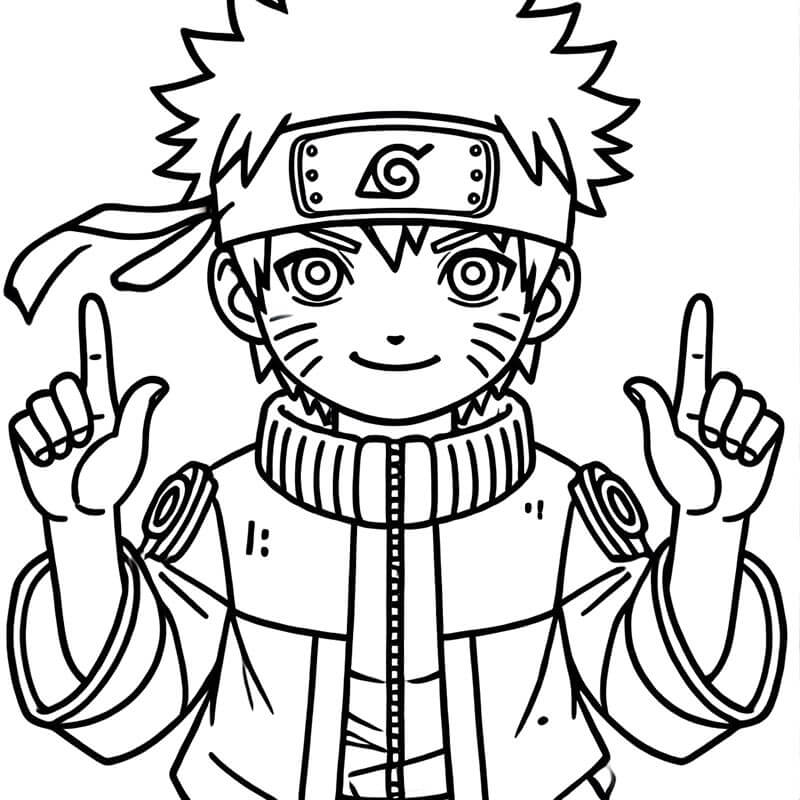 Naruto pro 6leté Děti omalovánka