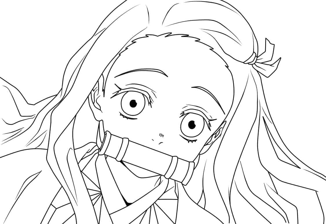 Nezuko Anime omalovánka