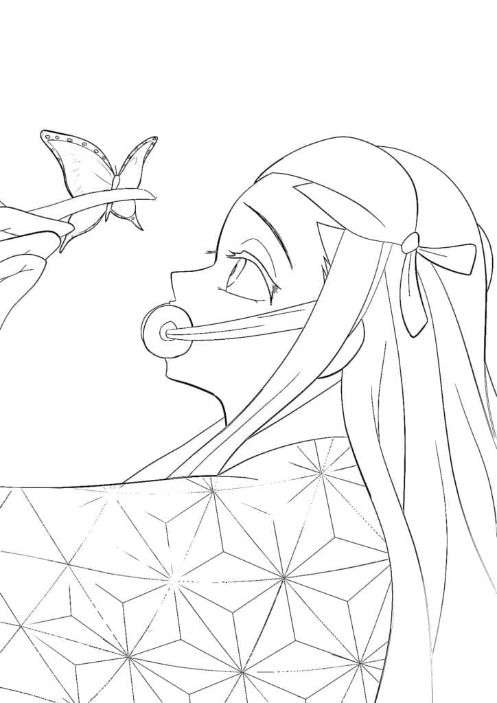 Nezuko Kamado omalovánka