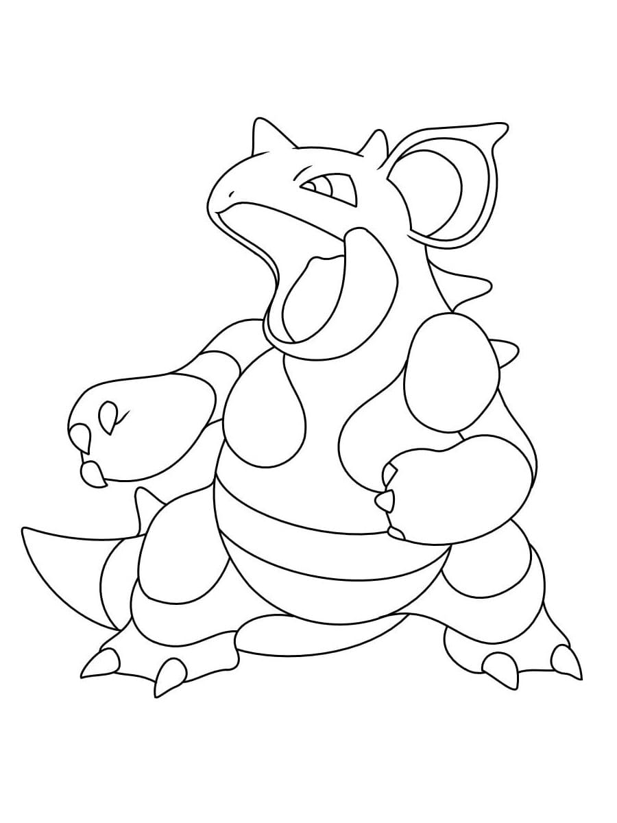 Nidoqueen Pokemon omalovánka
